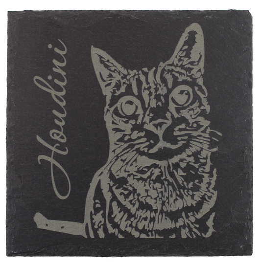 Personalized Pet Coaster - Upload a Portrait Style Photo of Your Pet To Be Engraved - The Perfect Gift!